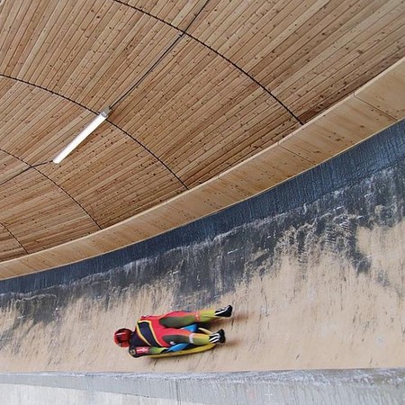 Luge track roof construction, Oberhof